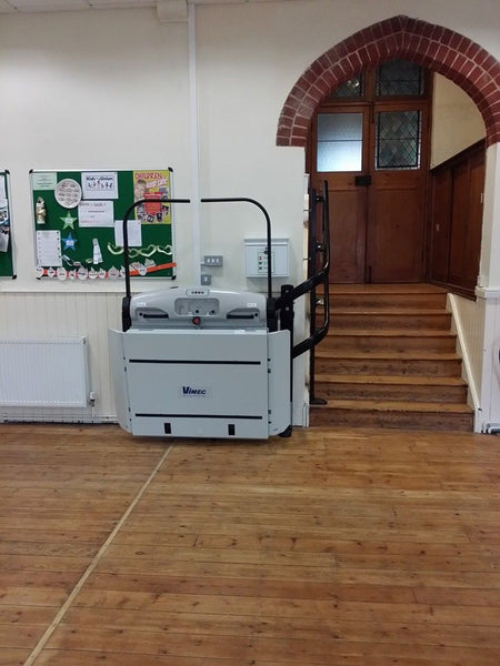Vimec V6S Curved Wheelchair Platform Lift Outdoor and Indoor Reconditioned or New for stairs staircase