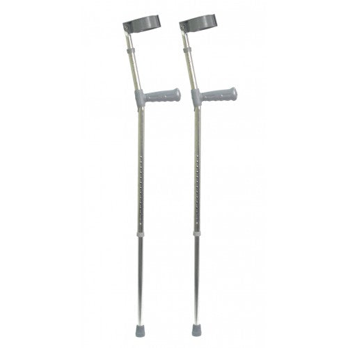 Béquilles doubles réglables ultra robustes Aidapt pour personnes obèses, réglables, couleur argent, légères VP149A