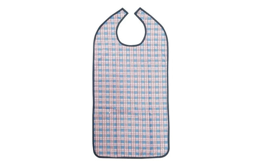 Alerta Adult Bib Standard Length Long Washable Check ALT-BIB-PS